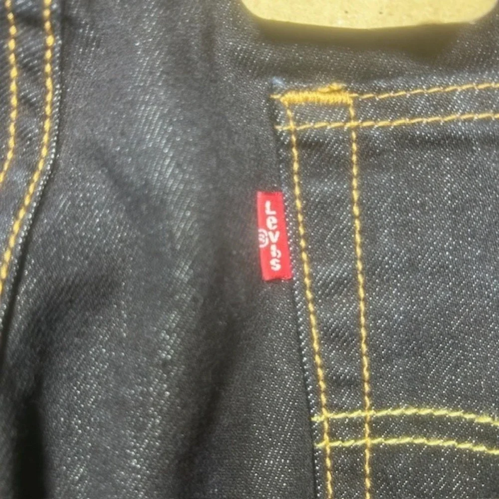 Levi's 505 Jeans Men's 34X30 Blue Dark Wash Denim Regular Eco Ease IRREGULAR NEW